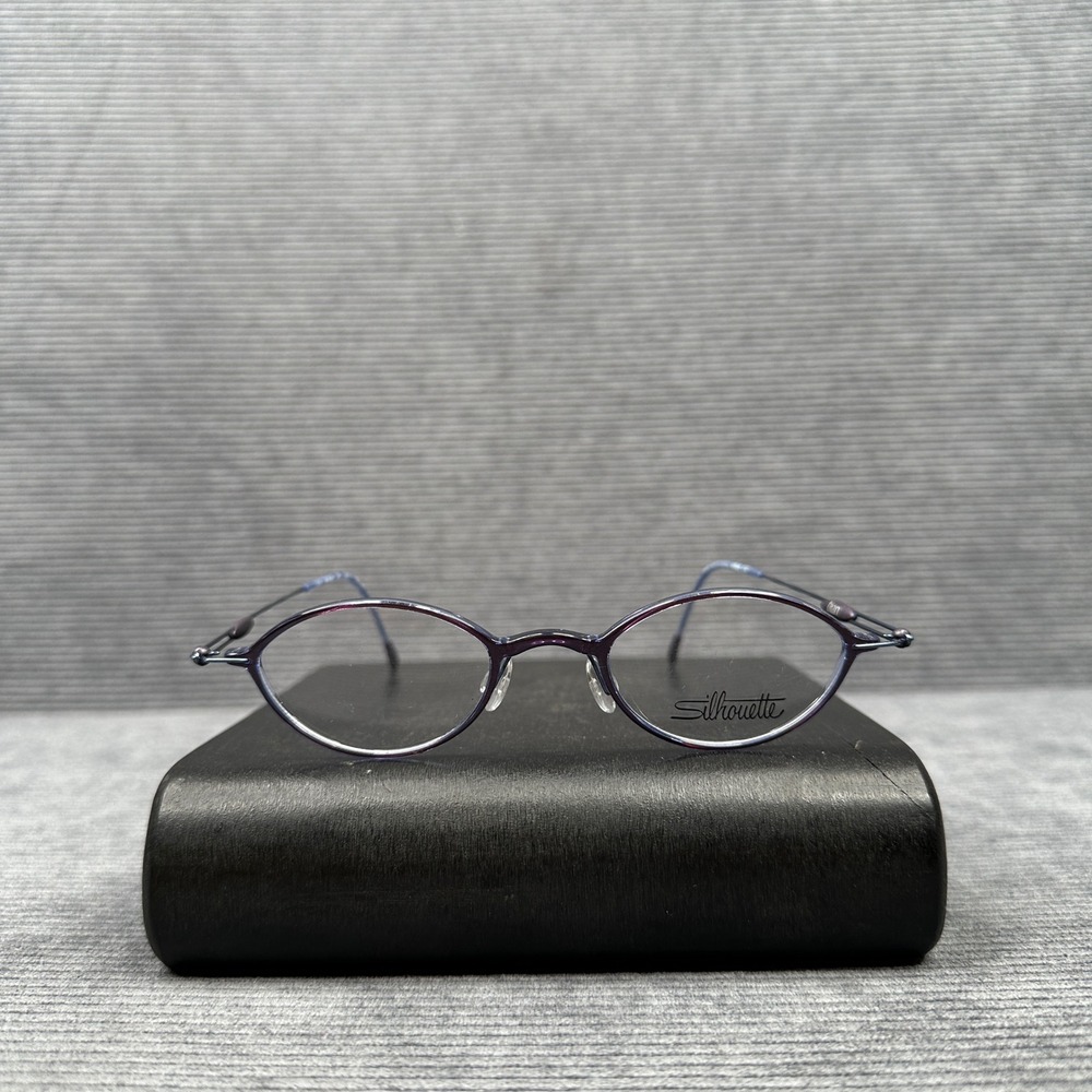 Silhouette SPX M 1948 Titan Eyeglasses Purple Oval Frames Austria 46-21-135
